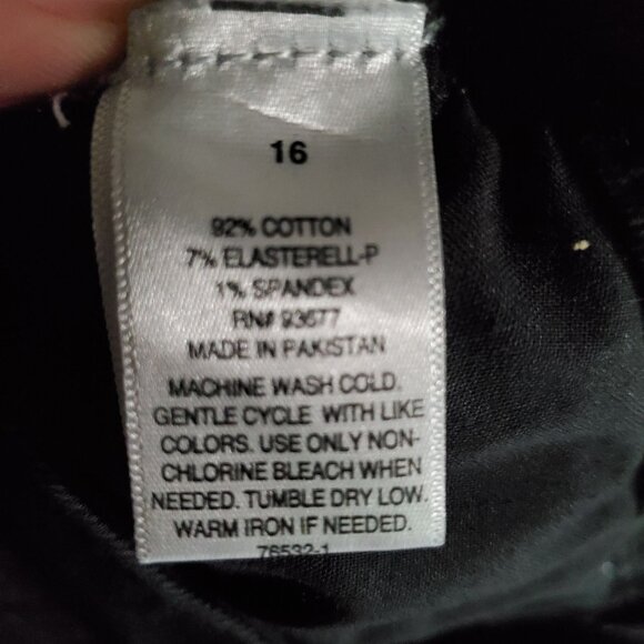 A.N.A Jeans Womens Size 16 Black Mid-Rise Skinny Stretch Denim - Picture 4 of 11